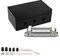 Wasserdicht Abzweigdose Schwarz IP66, 200 x 120 x 75 mm, Abzweigdose Aufputz DEANKEJI 2 in 3 Raus Kunststoff Abzweigdose - mit Hutschiene, UK 2,5, Klemmen-Kit, Verteilerdose Aufputz