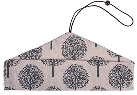 Kichvoe De Vaisselle Pliable en Coton Pochette À Couverts Portable pour Voyage Camping Pique- Rangement Organisateur De Couverts Réutilisables 10.6X4.7 Pouces