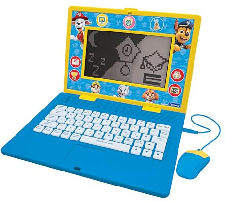 LEXIBOOK - Paw Patrol - Bilingual and Educational Laptop English/Spanish - Toy for Children, 170 Activities to Learn, Play Games and Music, Large Screen - JC599PAi2