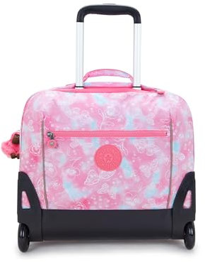 Kipling Giorno Mochila Grande con Ruedas, Garden Clouds (Rosa)
