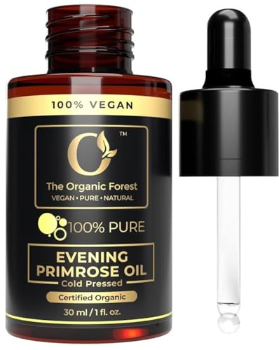 USDA Organic Evening Primrose Oil - 100% Pure & Natural Primrose Oil for Skin & Face - Liquid Carrier Oil for Essential Oils Mixing - Perfect Oil Control Face Moisturizer