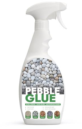 POLYBOUND 1L Pebble Glue – Resin Gravel Glue for Water-Based Stones, Bark, Patios, & Mulch for Garden Paths – Weather-Resistant Gravel Binder, Last all Seasons – Child & Pet Safe, Ready to Use