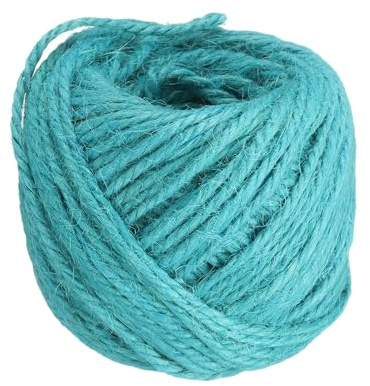 QUARKZMAN 164 Pieds De Corde en Jute Naturel 3mm Corde Fine Bleu Vif