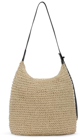 HomKuch Borse a tracolla di paglia donne chic Crossbody Borsa di paglia di spiaggia estiva per i viaggi di vacanza