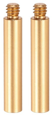 PATIKIL 2 Piezas Varilla De Extensión Roscas Hembra A Macho 1/4-20 Dorado
