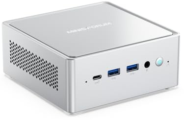 MINISFORUM NAB9S Barebone Mini PC, procesador Core i9-13900HK 14C/20T hasta 5,4 GHz, HDMIx2/USB-Cx2, miniordenador Intel Iris Xe, 2,5G RJ45 LAN x 2, NO DDR4/NO PCIe 4.0 SSD, HDD Slot, Wifi6E, BT5.2