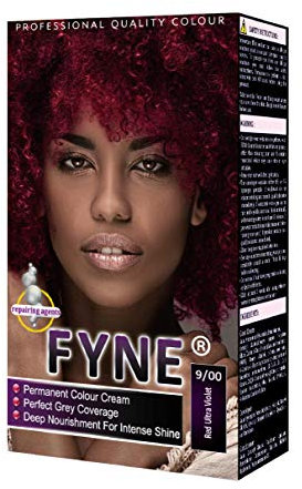 FYNE Red Ultra Violet Permanent Hair Dye for Women - Home Hair Color Cream with Built-in Conditioner - Gentle,Long-Lasting,Easy to Use,Suitable for All Hair Types-Achieve Salon-Quality Results at Home