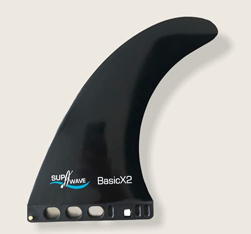 SUPwave Standard Finne Basic X2, 9.0 Click in Fin für US Box Ersatz für Longboard/SUP/Stand Up Paddleboard