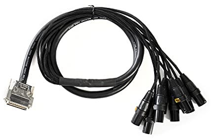MUSIC STORE Multicore/Studio 8, DB25-XLRm 1,5m, Hochwertiges Multicore-Kabel, Einzeln Gewebeummantelte Aderpaare