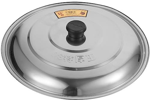 UPKOCH Stainless Steel Pot Lid 13 Inch Universal Pan Cover with Heat Resistant Knob for Woks Saucepan and Frying Pans Kitchen Use