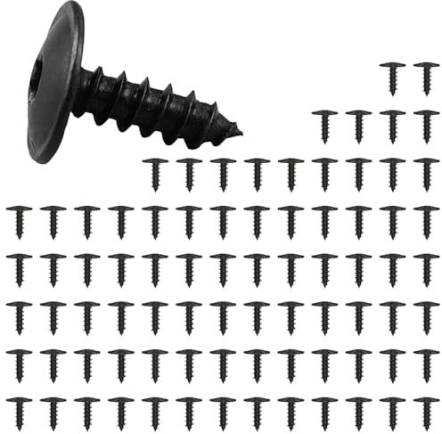 80x Blechschrauben Karosserieschrauben Schwarz Schrauben Auto Torx-Schrauben Auto Unterbodenschrauben Selbstschneidende Schrauben für Autotürverkleidung M5x16mm