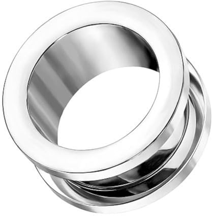 Taffstyle Flesh Tunnel öronplugg öronpiercing piercing titan G23 med skruvlock, 12MM