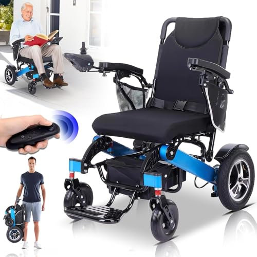 STRTG Fauteuils Roulants Électriques Tout Terrain, Fauteuils Roulants Électriques Pliables, Support 150 Kg, Fauteuil Roulant Électrique De Voyage Léger pour Adultes Et Personnes Âgées