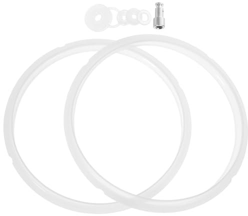 SHOWERORO 7-Piece Electric Pressure Cooker Sealing Ring Set 5l and 6l Gaskets Universal Replacement Float Valve and Sealing Rings for Accurate Cooking