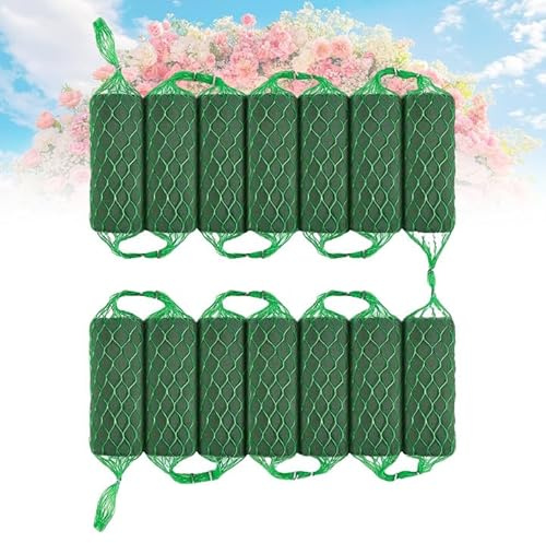EUNEWR Blomskumgirlang, 14/28 stycken plug-in för färska blommor, sticksvamp för blommor, skumkrans för blomsterarrangemang, arrangemang, dekoration, bröllop, fester och födelsedag (14 stycken)