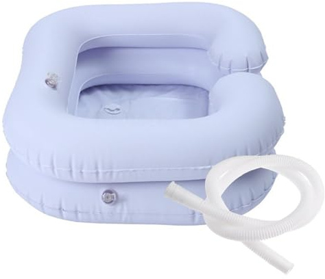 Lavabo pour shampooing - Plateau pour shampooing portable de 60 x 55 x 22 cm | Lavabo pour cheveux près du lit et dans le lit | Shampooo Bowl pour personnes âgées, handicapées, enceintes, blessées,