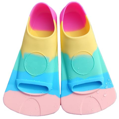 Fina för simning av barn, barnflippor för simning Sport Fins Food-Silicone | Professionella dykningstillbehör, multifunktionssimträningstillbehör för flickor, pojkar, barn
