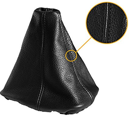 myshopx SA33 Schaltmanschette Schaltsack Sack Schwarz Faden Schwarz Echt Leder