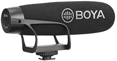 BOYA BY-BM2021 Lightweight Cardioid Video Shotgun Microphone for Smartphone DSLR Electrit Directional Condenser Shotgun Video Microphone Nikon Canon Sony DSLR Camera Camcorder