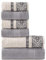 Class Home Collection Handtuch Set 6-teilig – 100% Baumwolle, Saugfähig & Weich – Handtücher Set 4er Handtücher 50x100 cm und 2er Duschtücher 70x140 cm – Ideal für Bad & Wellness Jacquard Alya Grau