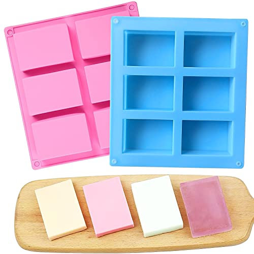 FYSL Seifenformen Silikon 2 Stück Hand Made Seifenform, Seifenformen Set aus Silikon, Silikonform Seife, Silikon Seifenformen für DIY Backform,Kuchen Backen,Handgemahte Seife