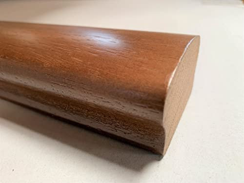 Corrimano in legno di ayous tinto noce mm.68x40 lunghezza mt. 3,00 pz. 1. Made in Italy.