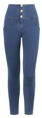 FREDDY - Jeggings Push Up WR.up® Skinny in Cotone Organico, Donna, Denim Chiaro, Medium