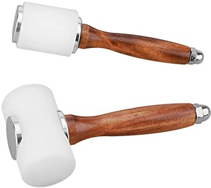 2 Stück Lederschnitzhammer, Lederhandwerkshammer DIY Lederhandwerk Holzhammer Handwerkszeug