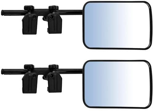NIGOOLATA Wohnwagenspiegel Anhängerspiegel Verstellbarer Zusatzspiegel Außenspiegel Universal für Caravan Anhänger Wohnmobile LKW 2 Stück Schwarz