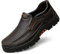 WNUKATO Herrenschuhe Bequemer Slip-on-Loafer Lederschuhen für Arbeit und Business Casual Braun 45 EU