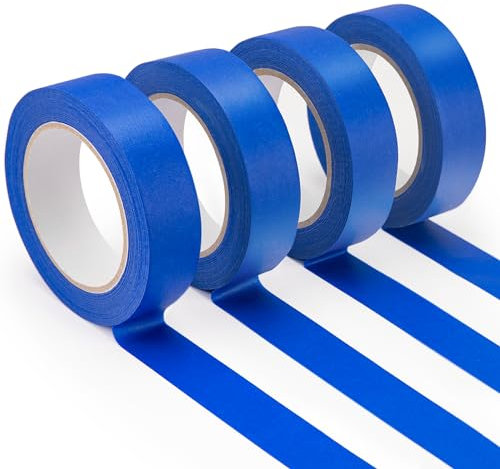 WISYOK Malerkrepp 30mm, 4x Maler Abklebeband 40M, Klebeband Blau, Masking Tape, Kreppband Malerband, Malerklebeband, Lackierband, Soft Tape zum Streichen, Lackieren, Renovieren
