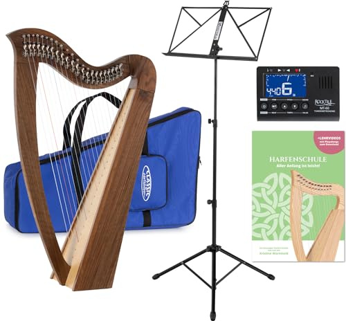 Classic Cantabile H-22 WN Keltische Harfe 22 Saiten Set, 22 Nylon-Saiten