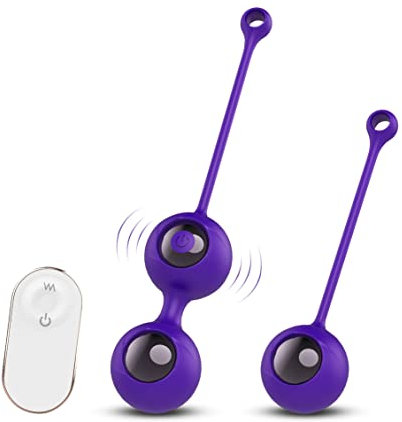 Masajeador Bolas de China con Control Remoto, Bolas de Masaje, Bola Pélvicas, Fortalece los Músculos Pélvicos y Previene la Incontinencia Urinaria,Entrenamiento Completo del Suelo Pélvico para Mujeres