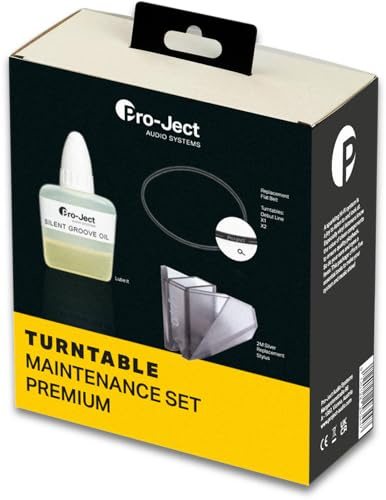 Pro-Ject Kit d'entretien - pour Les platines Debut Carbon, Debut Evo, X1 et X2 - Lube IT, Drive Belt, Pick it 2M Silver Pickup Tip - Entretien sans problème