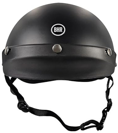 BHR Helm für Fahrrad, Roller und Elektroroller Lipari - Vintage-Schalenhelm Zugelassen und Made in Italy - Helm für Fahrrad, MTB, BMX, Skateboard, Inline Skating - Mattschwarz, L - XL