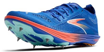 BROOKS Men's Hyperion Elite LD Sneaker, Cobalt Pink Clay Orange, 10.5 UK
