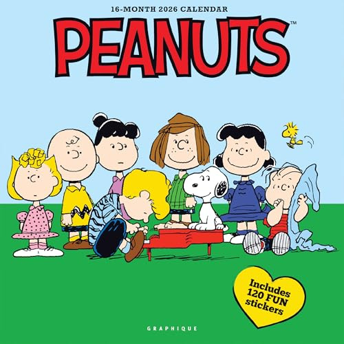 Graphique 2026 Peanuts Wall Calendar | 12” x 12” | Thick Paper | Home & Office Organizer | Large Monthly Grid | 3 Languages & Marked Holidays | 4 Month Preview Page for 2027