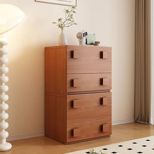 OVLRIJP Kommode Schrank mit Schubladen, Schubladenschrank, Schubladenkommode, Nachttisch aus Holz, Nachttischschrank, Kommoden für Küche Büro Flur Schlafzimmer (2Pcs)