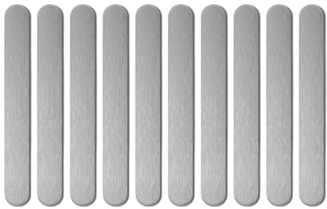 Placa de metal adhesiva para imanes, 10 piezas de suministros de manualidades, placas de acero, tiras de metal ultrafinas para nevera, exhibición minorista, garaje, vehículo, cocina, laboratorio de