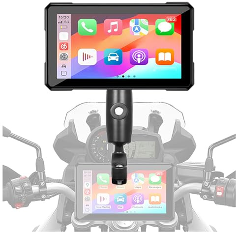 JDUYHS Navigatore GPS Moto per Honda Forza 750 Forza 750, Schermo GPS Carplay per Moto, Display Touch 5 IP67 Impermeabile, Supporto Manubrio Universale per Moto/Scooter