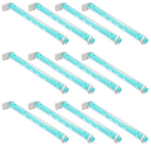 HOMSFOU Bigodini per Chioma Colorati 12 Pezzi, Bigodini per Permanente da Donna, Strumenti lo Styling Chioma Leggeri e Resistenti, Adatti per Uso Domestico e Saloni di Bellezza