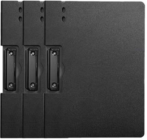 Classeur avec double clip de fixation pour organiser du papier format lettre, classeur sans perforation avec pince à ressort, dossier à double pince