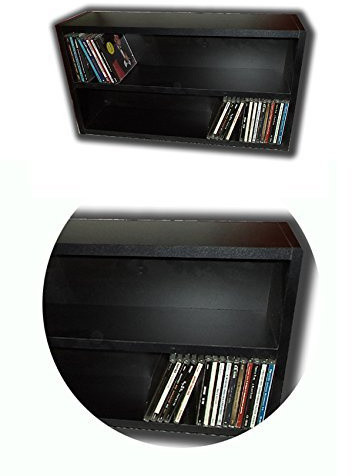 CUIDATUMUSICA Mueble Estanteria negra para guardar 100 CD Compact Disc/Ref. MAR035