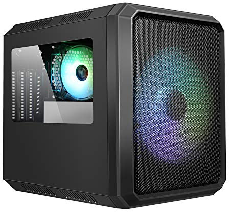 Itek Case QBO 8 EVO - Micro ATX, USB3, 200+120mm ARGB Fan, Card Reader, 3X Trasp Window