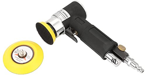 Oumefar Angle Grinder, AT-1500-2 Eccentric Pneumatic Right Angle Polishing Grinding Machine Kit with 2Inch 3Inch Sanding Pad for Grinding Polishing