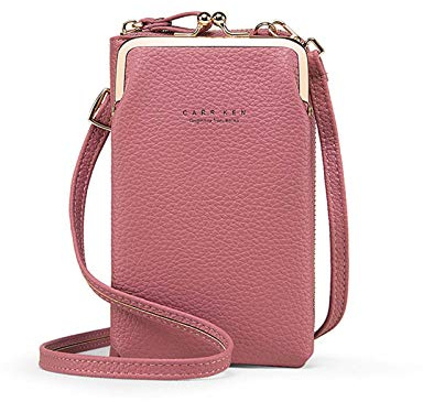 SUMGOGO WOMENS CROSSBODY BAG CELL PHONE SHOULDER PURSE CARD WALLET HANDBAG SATCHEL (Purple)