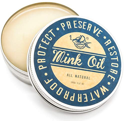 SALTY FISH Mink Oil for Leather Boots, Leather Conditioner and Cleaner 3.52oz-Waterproof Soften and Restore Shoes,Saddles,Jackets,Purses,Gloves and Vinyl