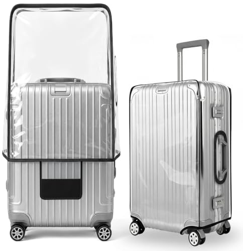 T Tersely Clear PVC Suitcase Cover Protectors 20/24/26/28/30 Inch Suitcase Baggage Covers - Waterproof Dustproof and Anti-Scratch 20-30 Inch Luggage Cover (28inch)