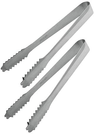 FM Professional 21540 Pince à glaçons, pince de cuisine, pince inox, ustensile de cuisine, Acier inoxydable, 19 cm