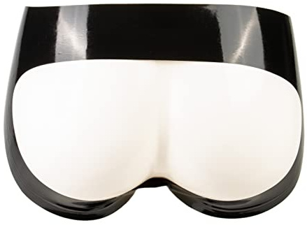 Rubberfashion Latex Slip Open Butt - Rubber Latex Panties with Hole - Latex Lingerie Pants for Women and Men XXXL Black 0.4mm